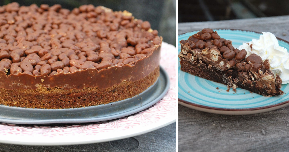 Kladdkaka med kinapuffstäcke – en krämig och krispig twist på en klassiker