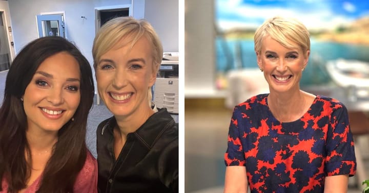 Jenny Strömstedt får hjälp i Nyhetsmorgon av kollegan Matilda Boza